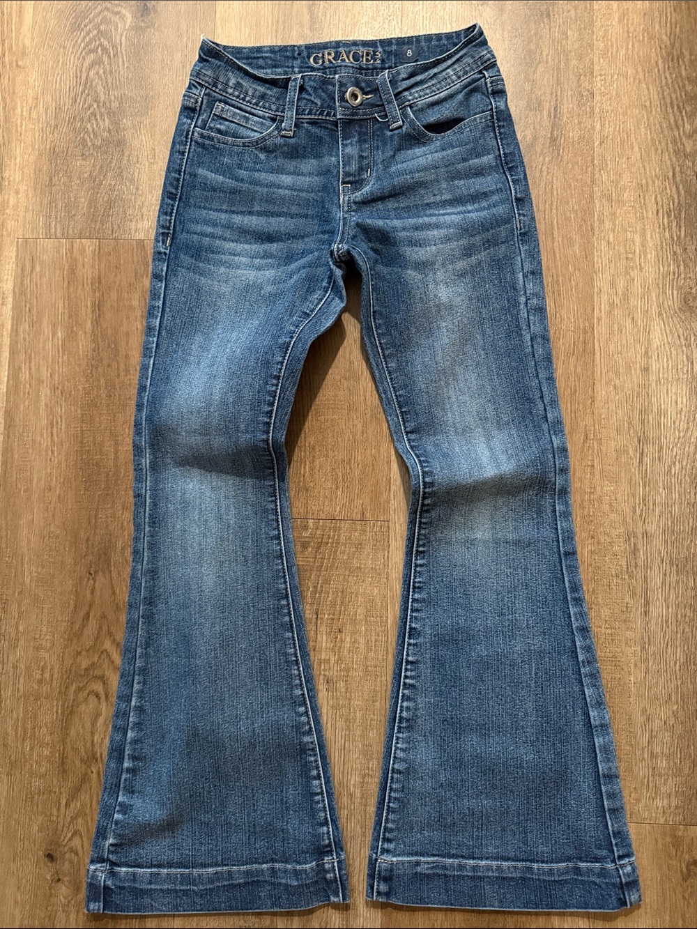 Grace Flair Leg Jeans Girls Size 8